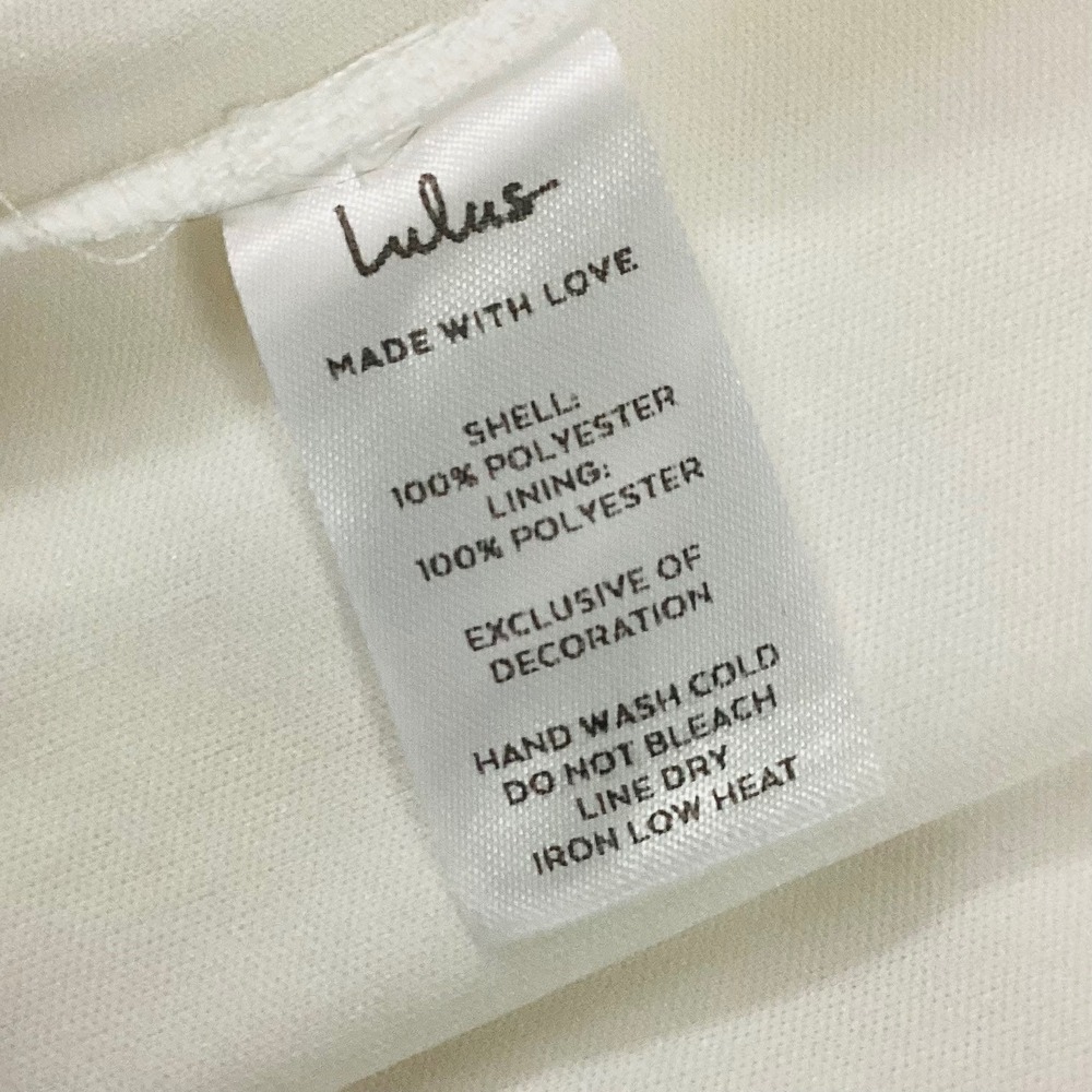 Lulus Magic in the Moment Off White Lace Tiered Maxi Dress Halter Bridal XL New - Picture 9 of 11